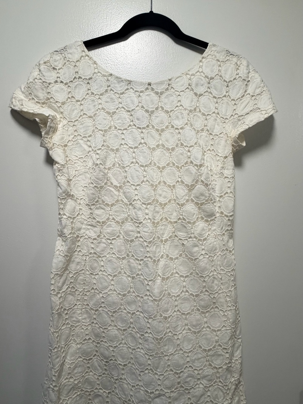 Theory Ivory Lace Short-Sleeve Tunic